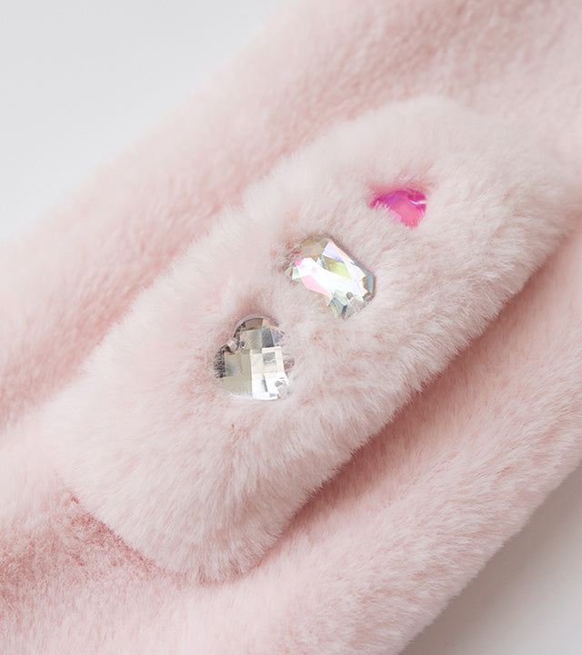 I LOVE J Jellena mink muffler (Pink)