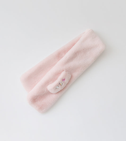 I LOVE J Jellena mink muffler (Pink)