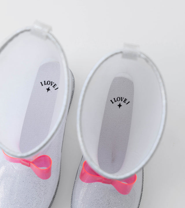 I LOVE J oreber ribbon rainboots