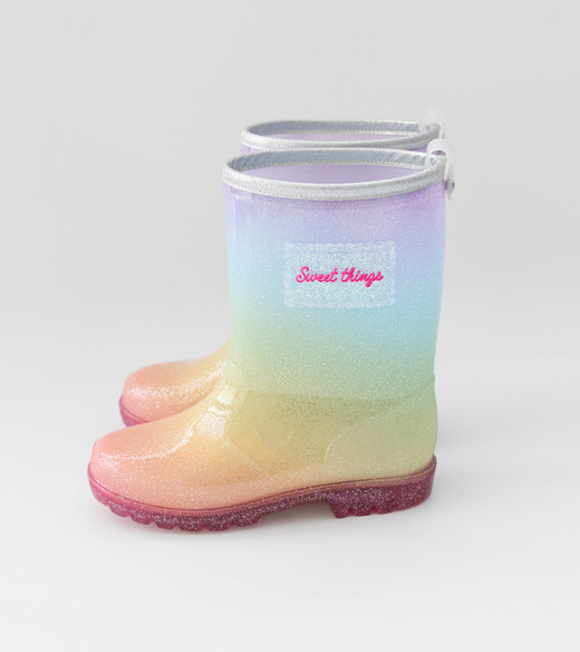 I LOVE J oreber rainbow rain boots