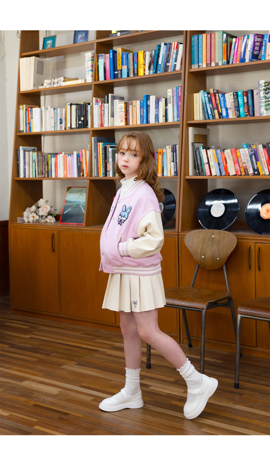 I LOVE J wonder land bunny baseball jacket