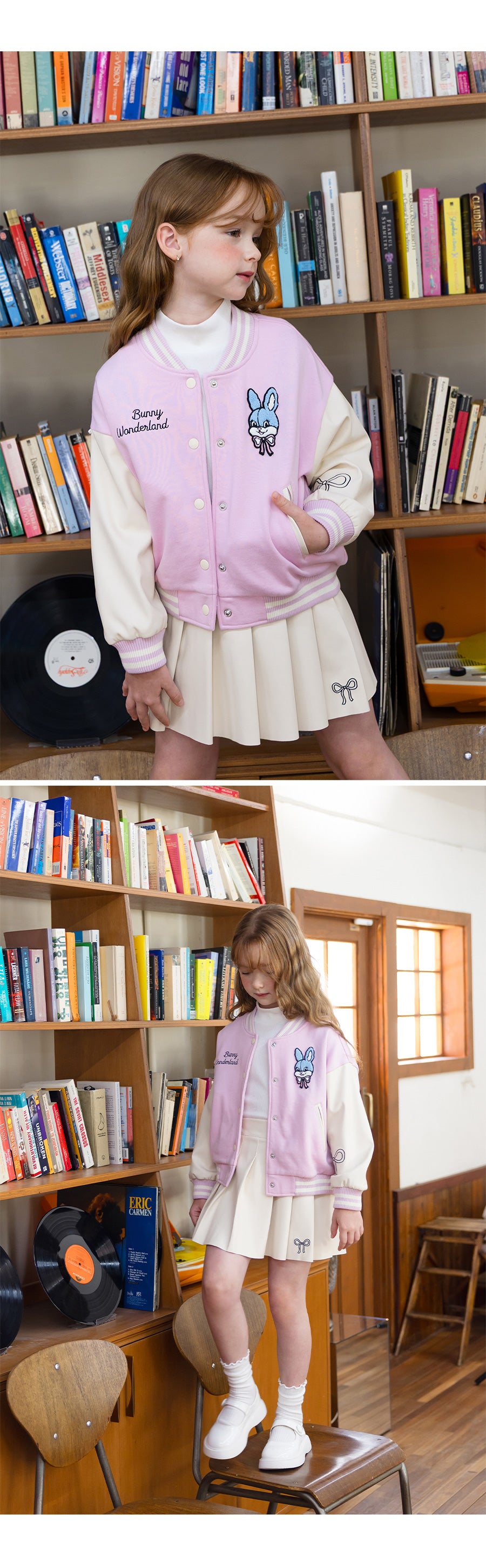 I LOVE J wonder land bunny baseball jacket