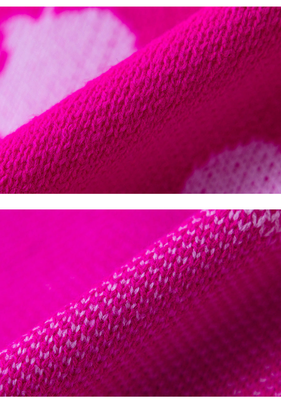 I LOVE J bulky cherry knit cardigan