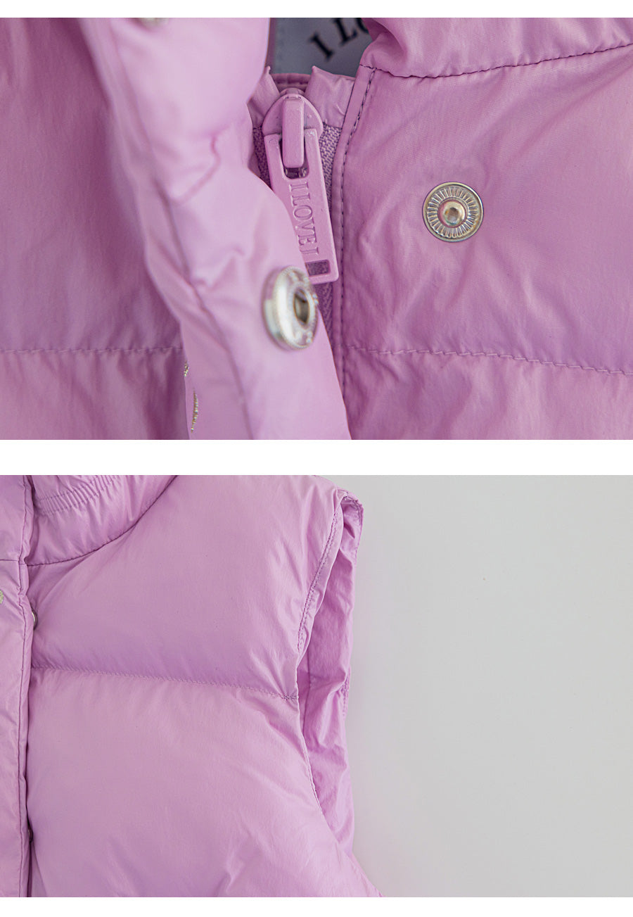 I LOVE J folding ribbon padding vest