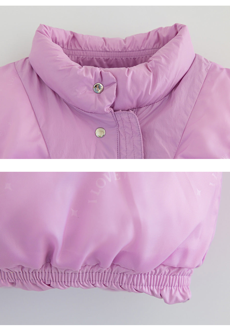 I LOVE J folding ribbon padding vest