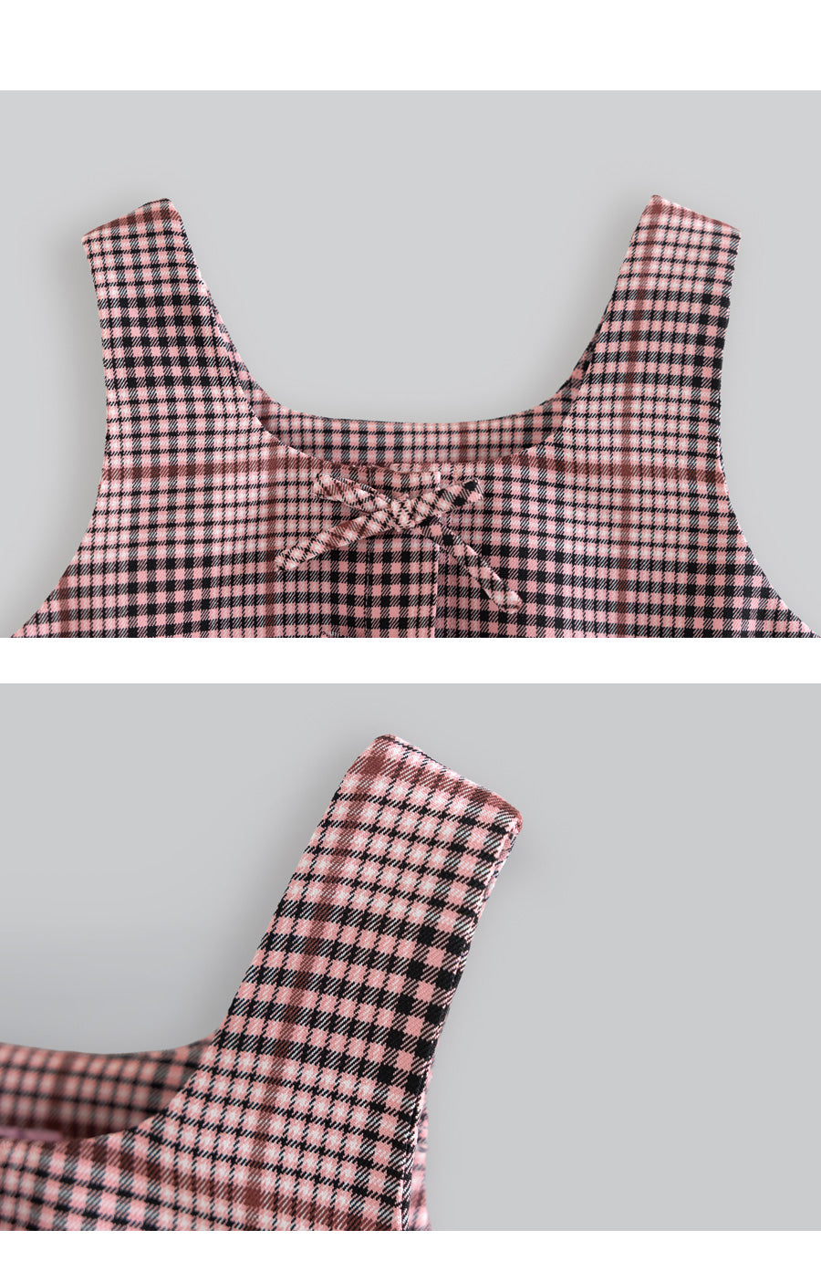 I LOVE J checkered bustier