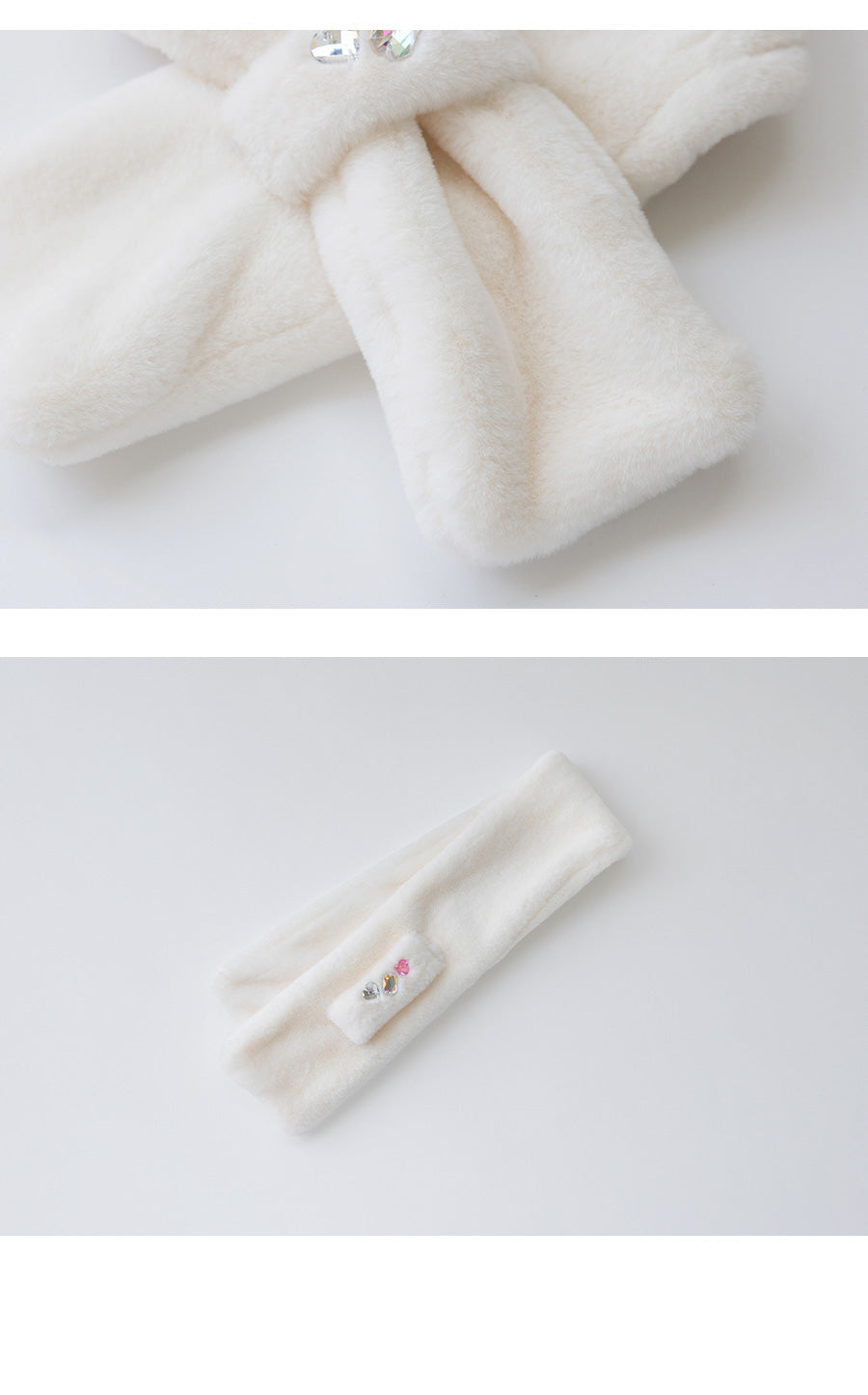 I LOVE J Jellena mink muffler (White)