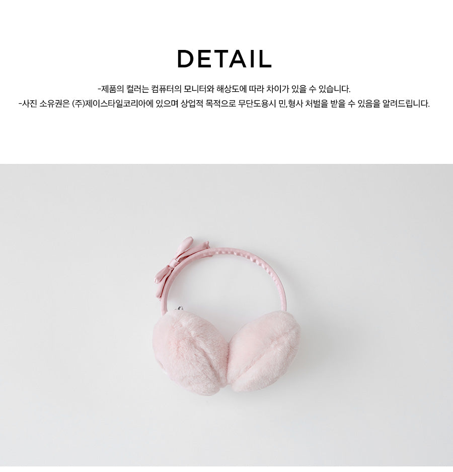 I LOVE J Roatti jewelred fur ear muff (Pink)