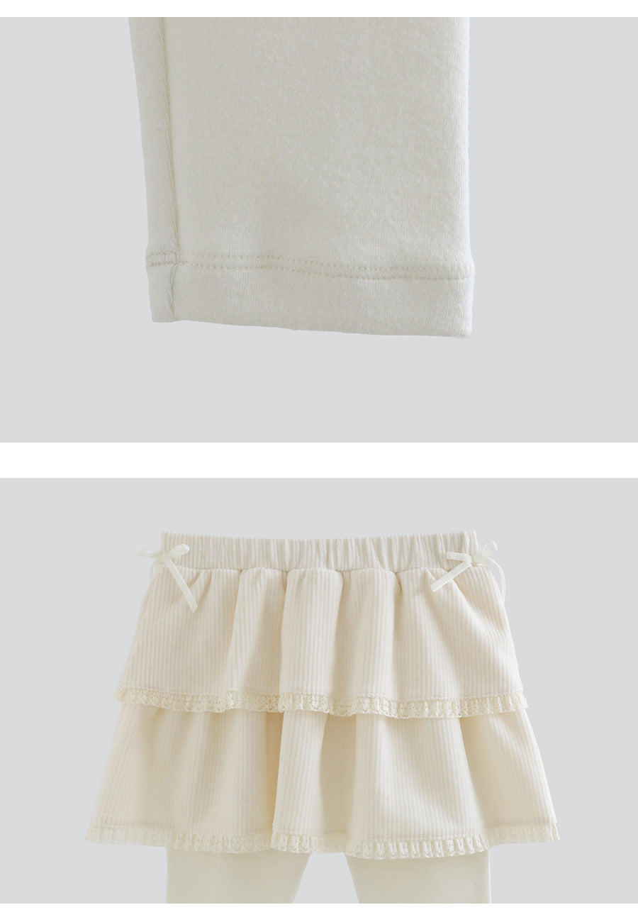 I LOVE J Velour skirt leggings