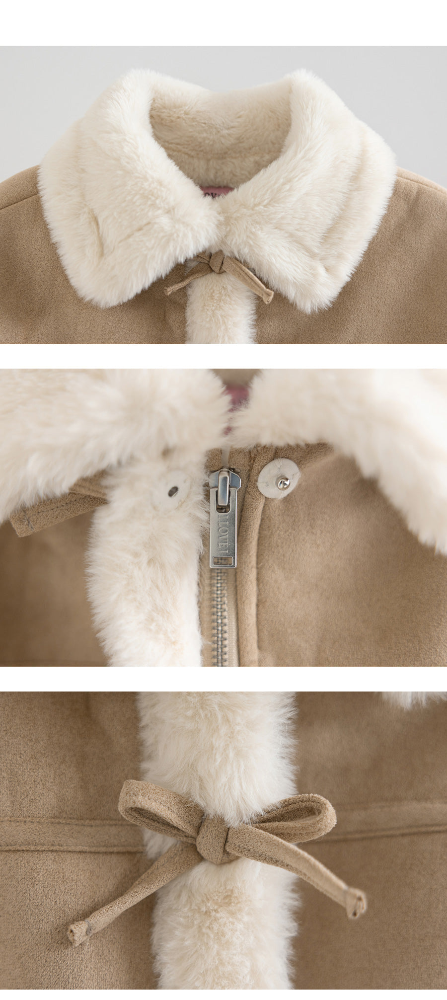 I LOVE J Margen crop shearling jacket