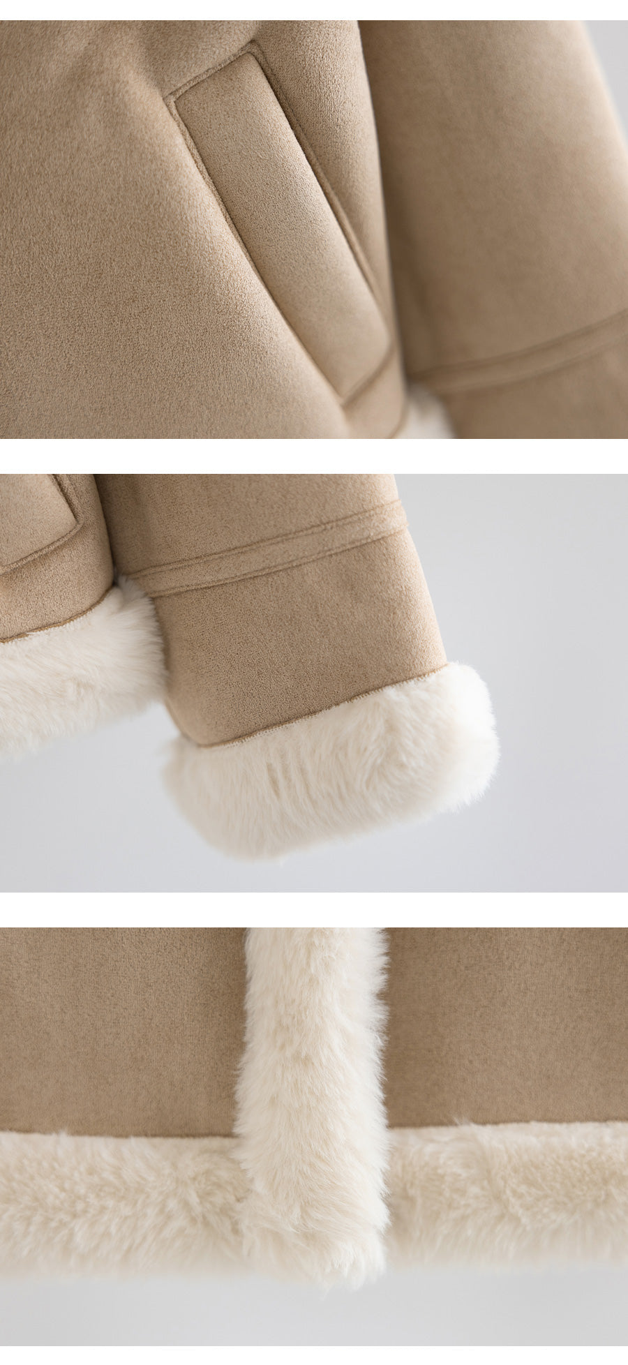 I LOVE J Margen crop shearling jacket