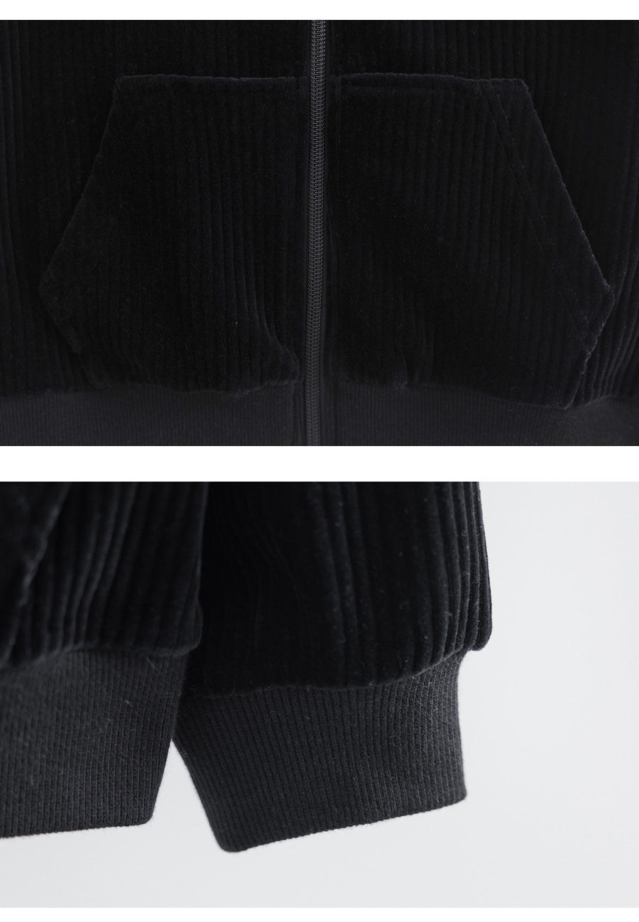 I LOVE J My studio velour hoodie zip-up