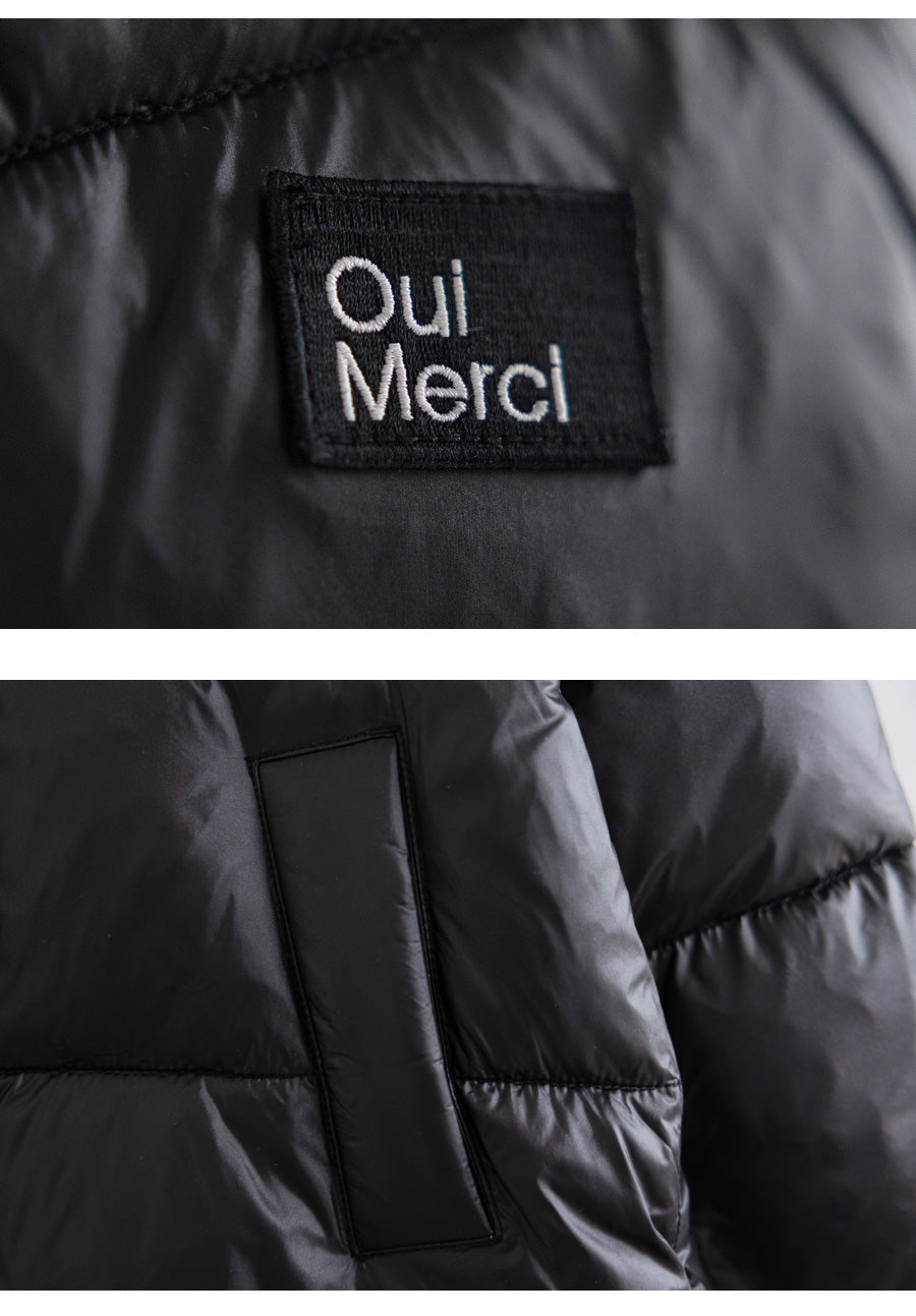 I LOVE J Oui merci solarball padding hoodie jacket