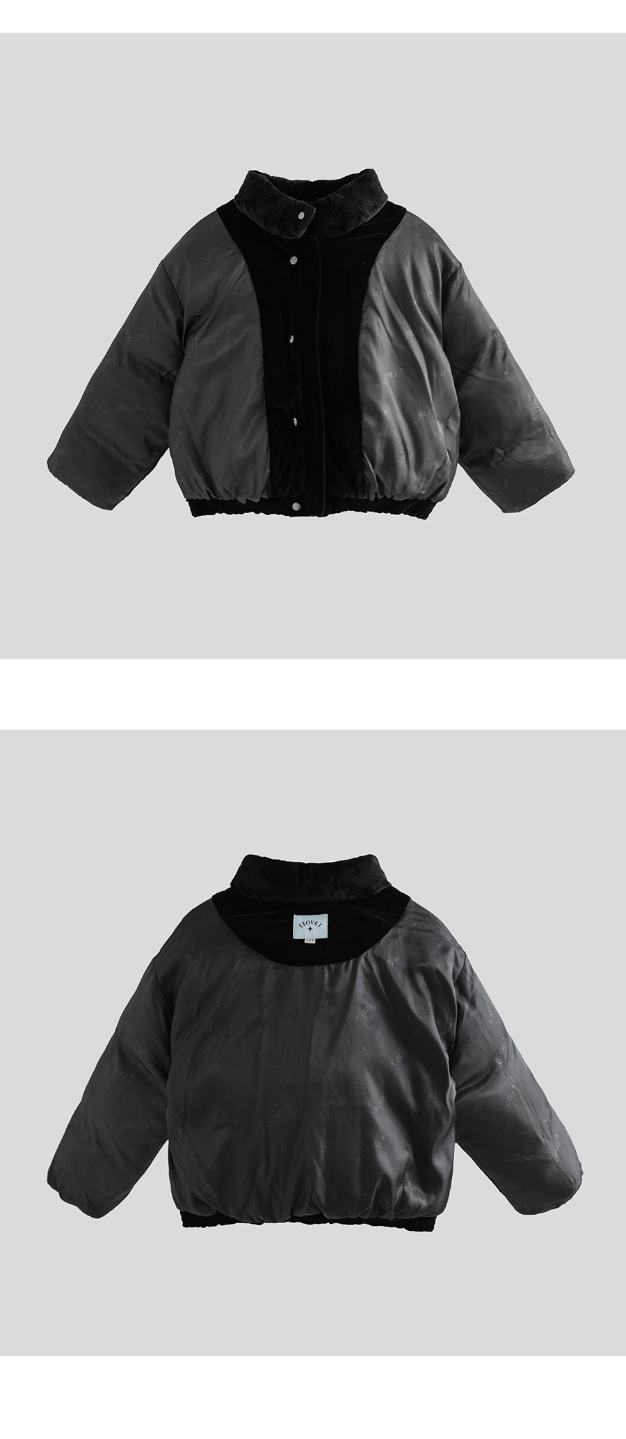 I LOVE J Plato velvet solarball padding jacket