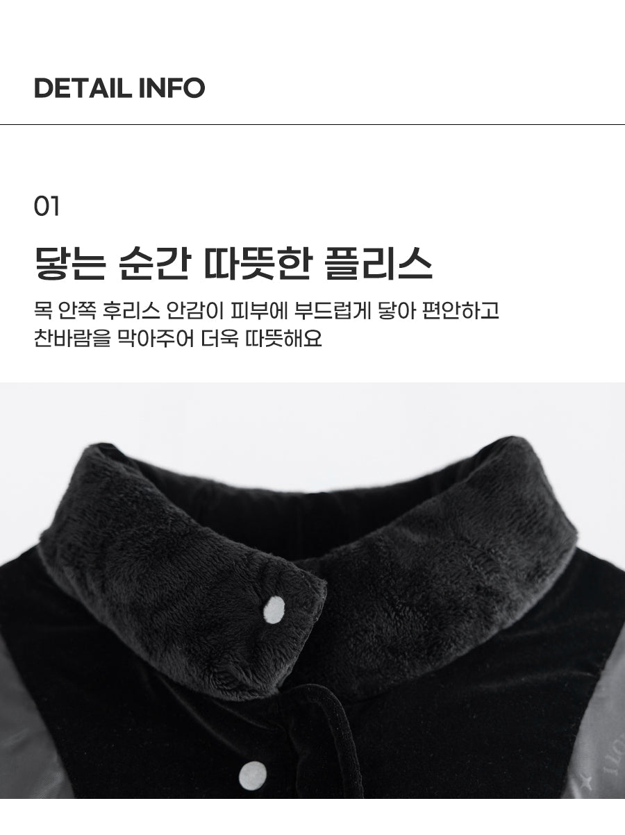 I LOVE J Plato velvet solarball padding jacket