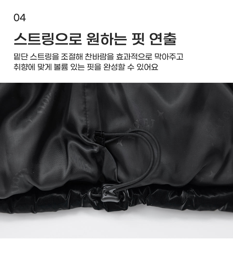 I LOVE J Fur collar solarball padding jacket