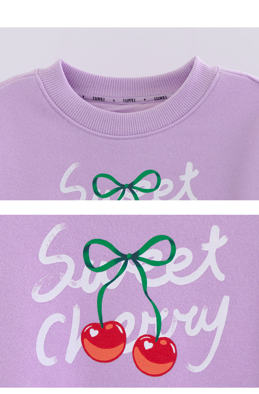 I LOVE J Sweet cherry fleece 2pc set