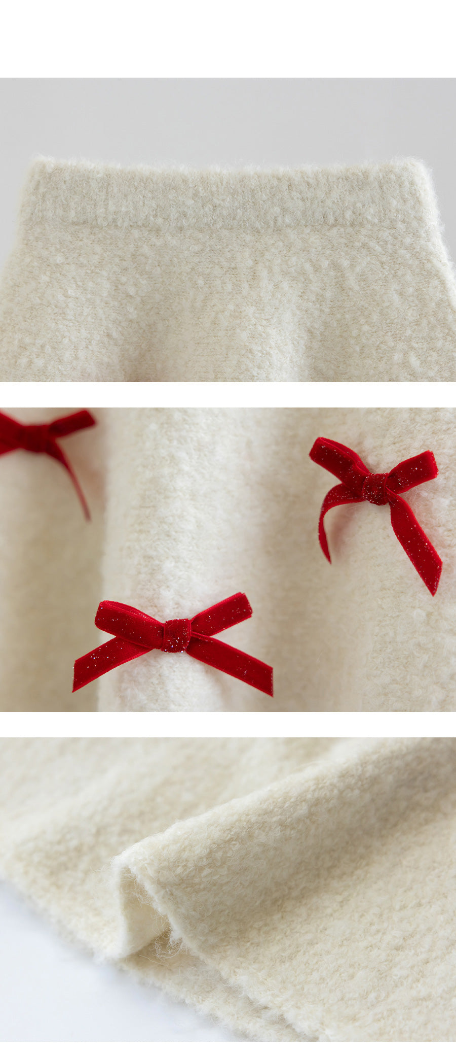 I LOVE J Ribbon knit skirt