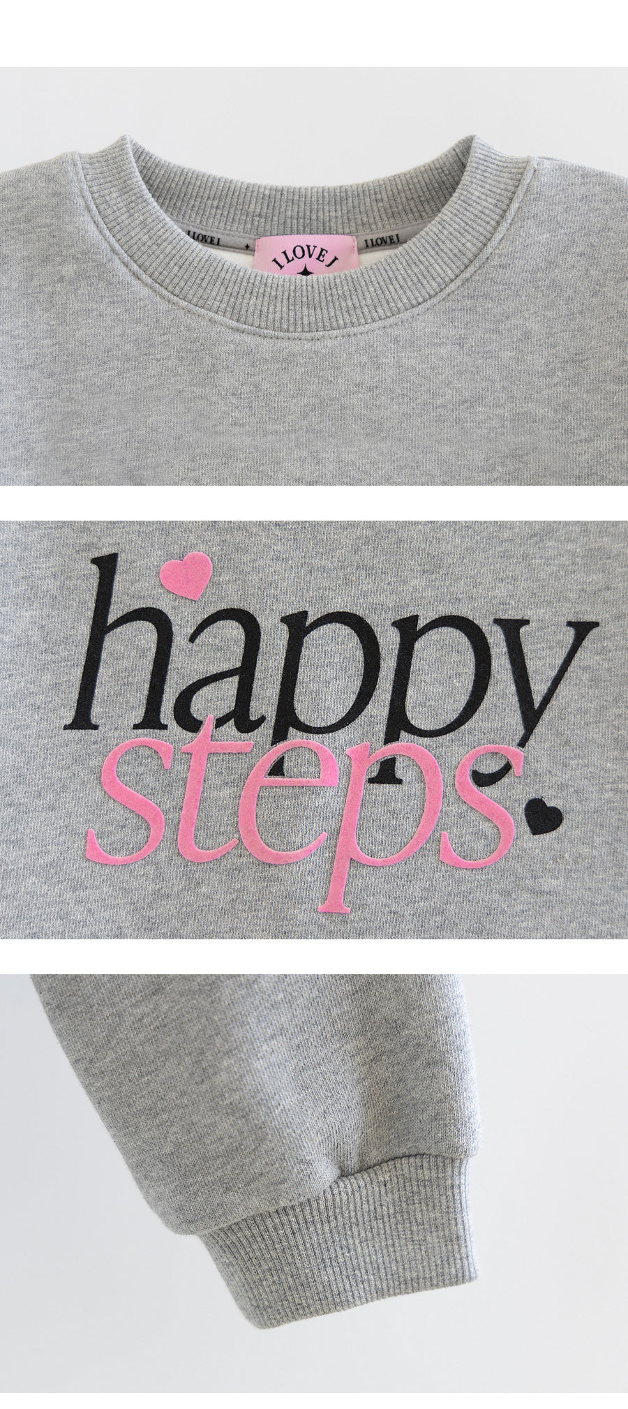 I LOVE J Happy steps layered top