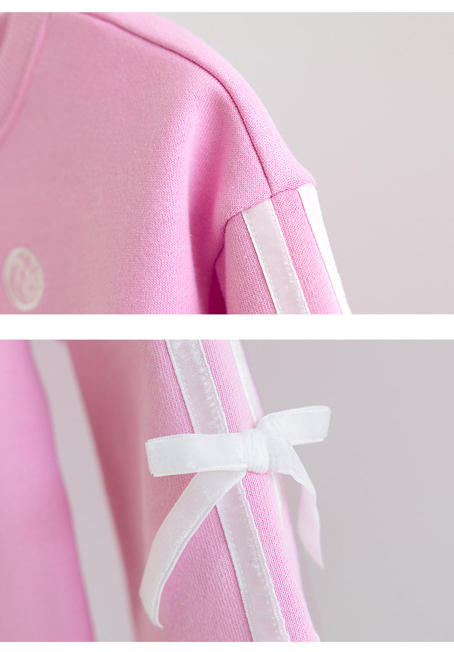 I LOVE J Oui ribbon point fleece mtm