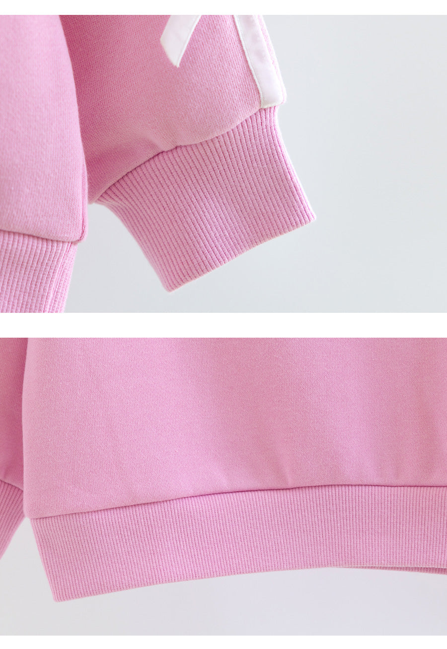 I LOVE J Oui ribbon point fleece mtm