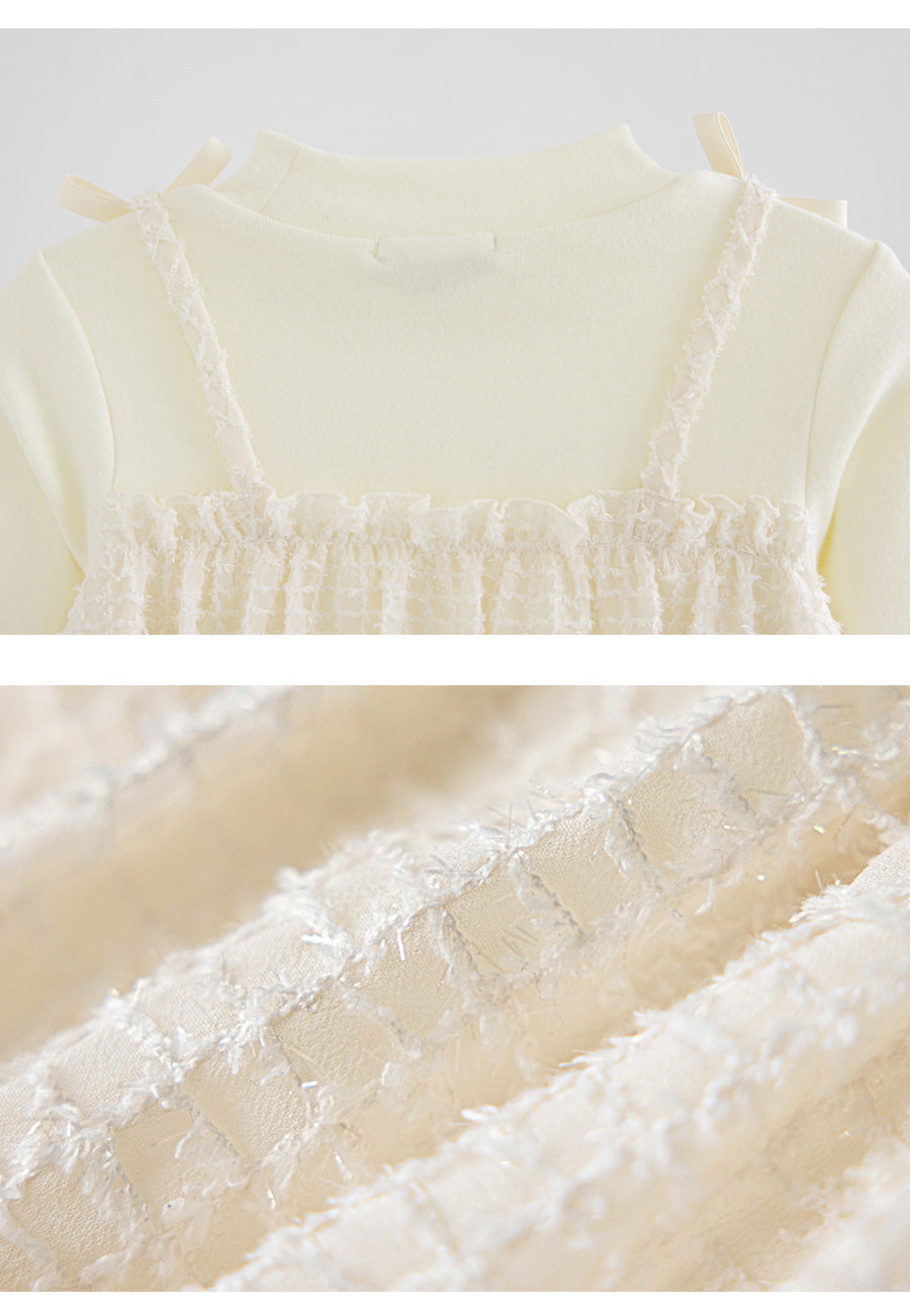 I LOVE J ruffle ribbon bustier top