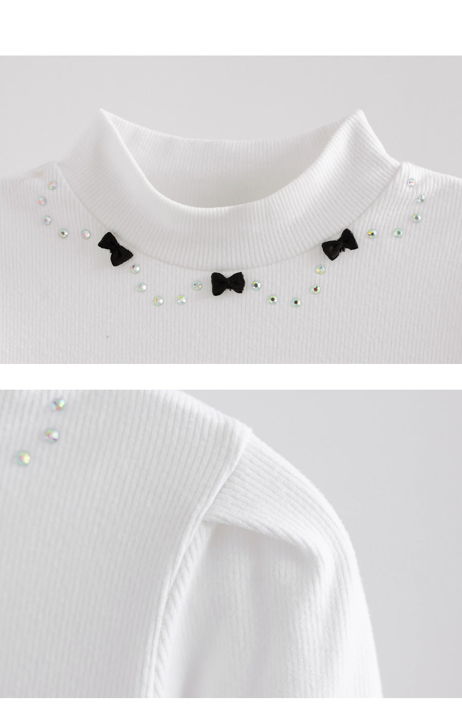 I LOVE J Ribbon stone point fleece top