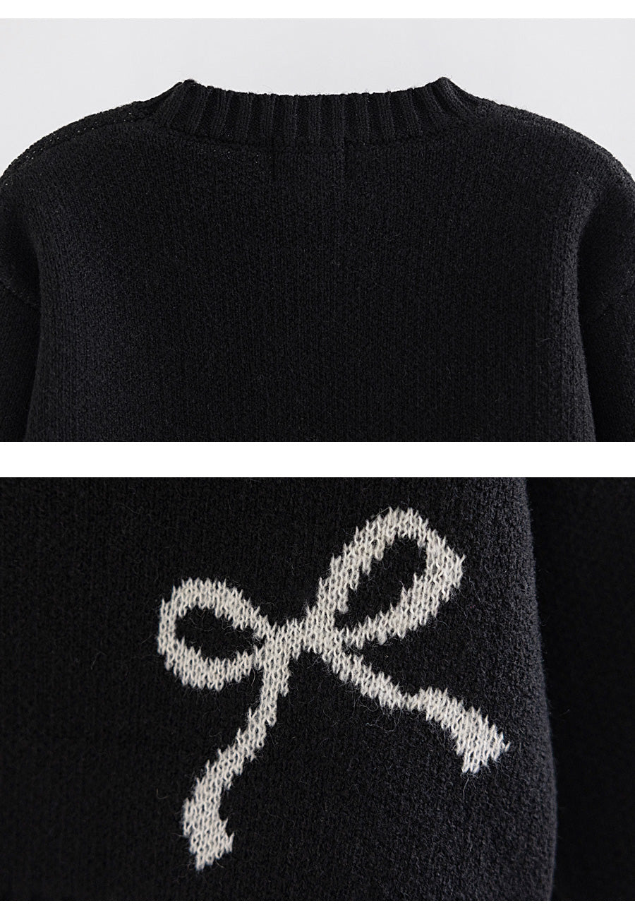 I LOVE J Ribbon short knit top