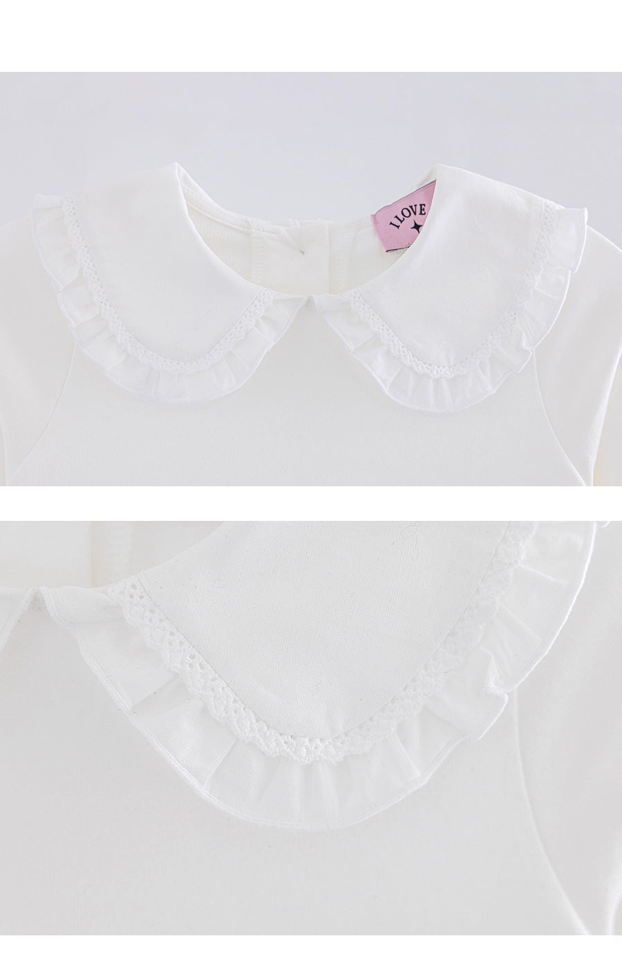 I LOVE J Frill collar top
