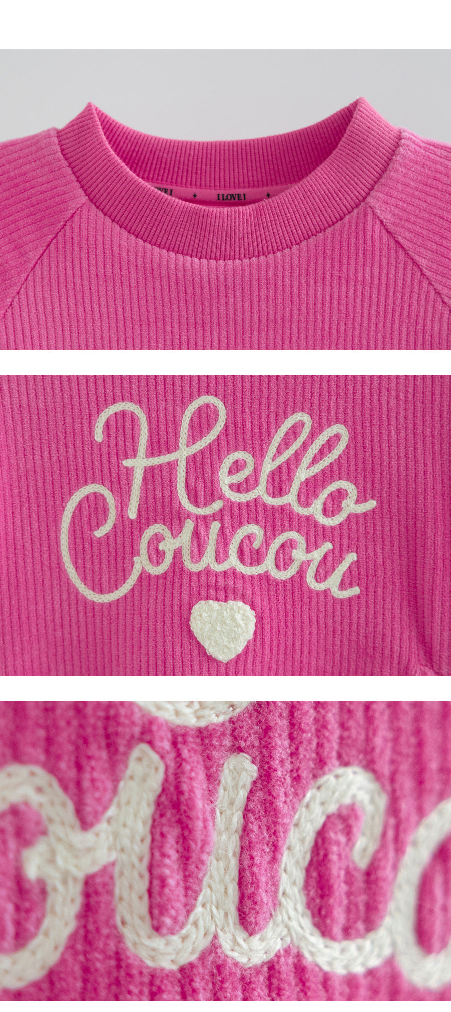 I LOVE J Hello coucou velour mtm