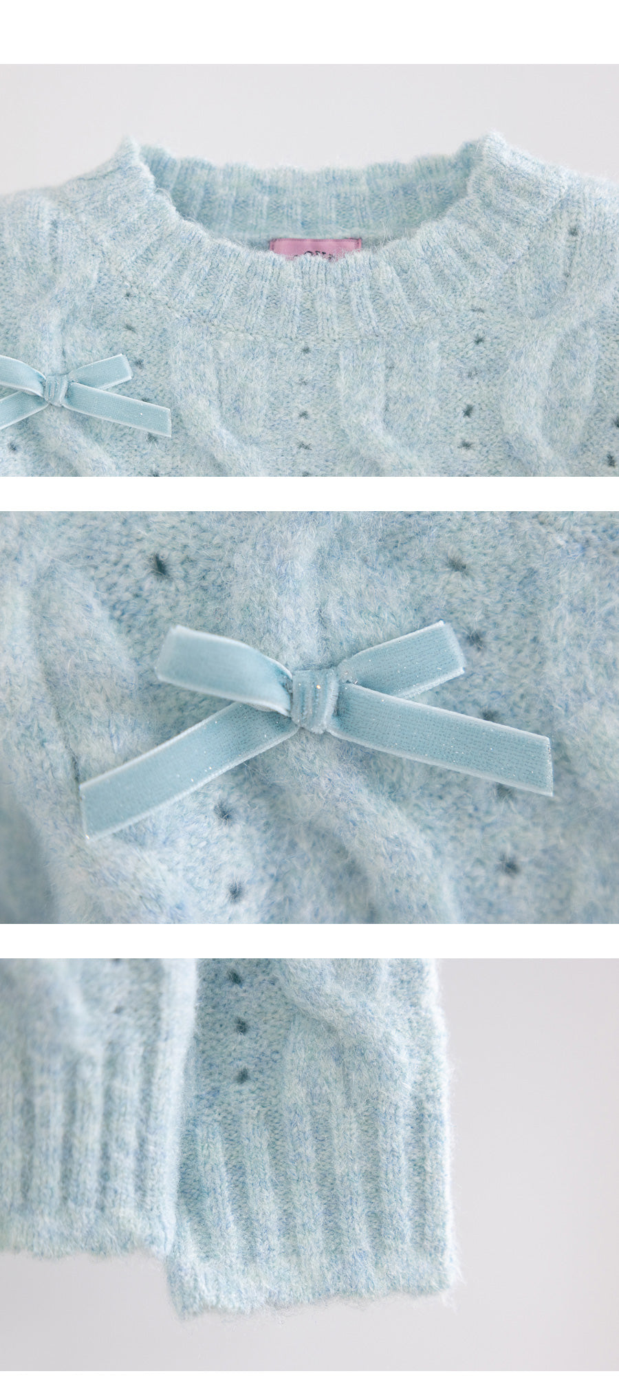 I LOVE J Ribbon pullover knit