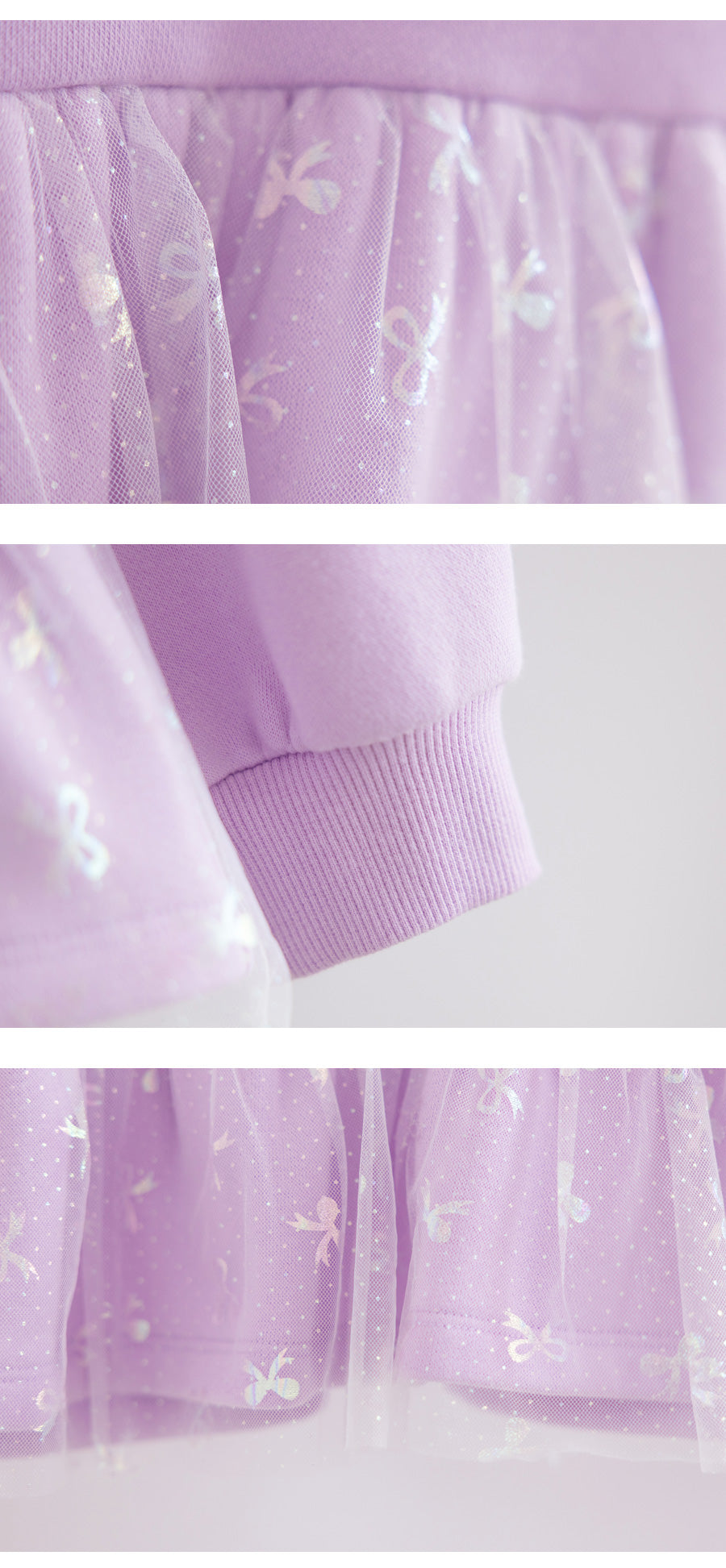 I LOVE J Moment ribbon frill fleece top