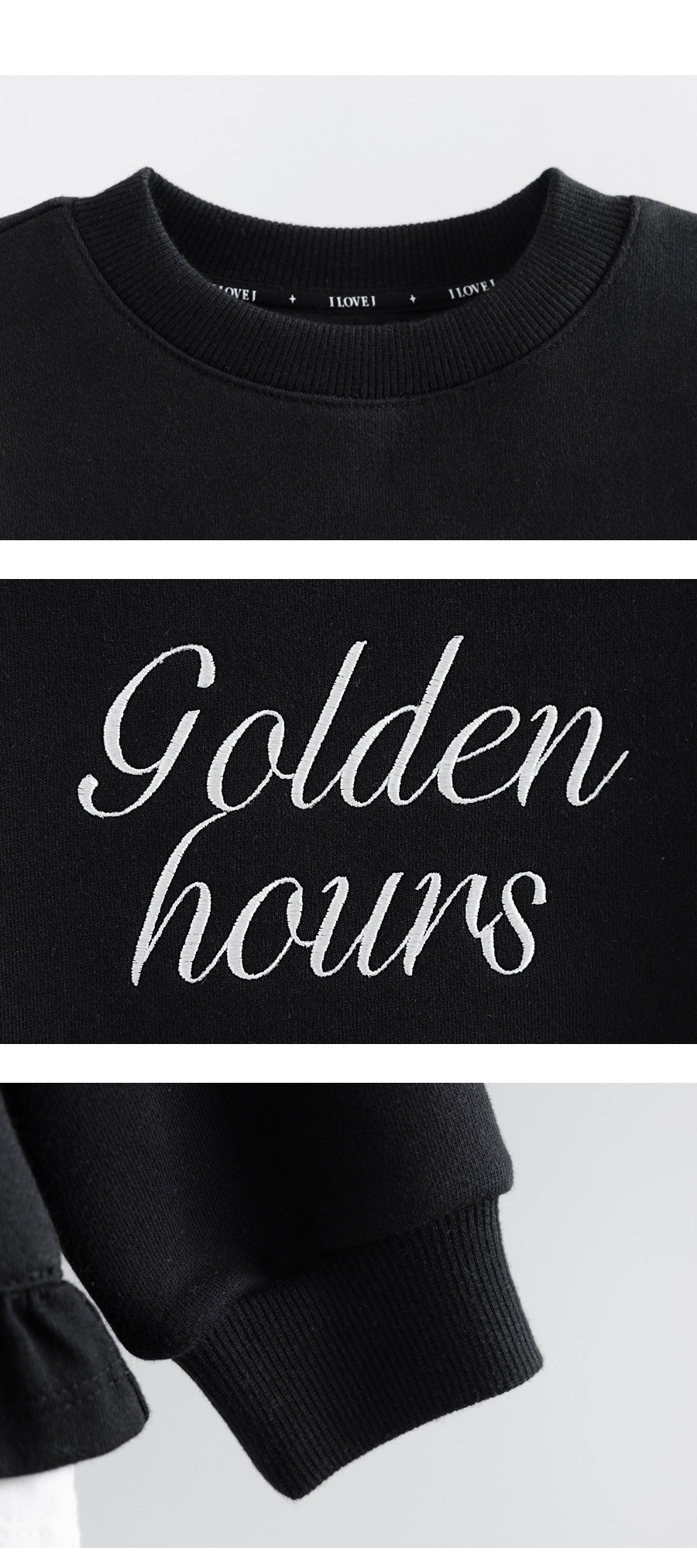 I LOVE J Golden hours frill layered fleece top