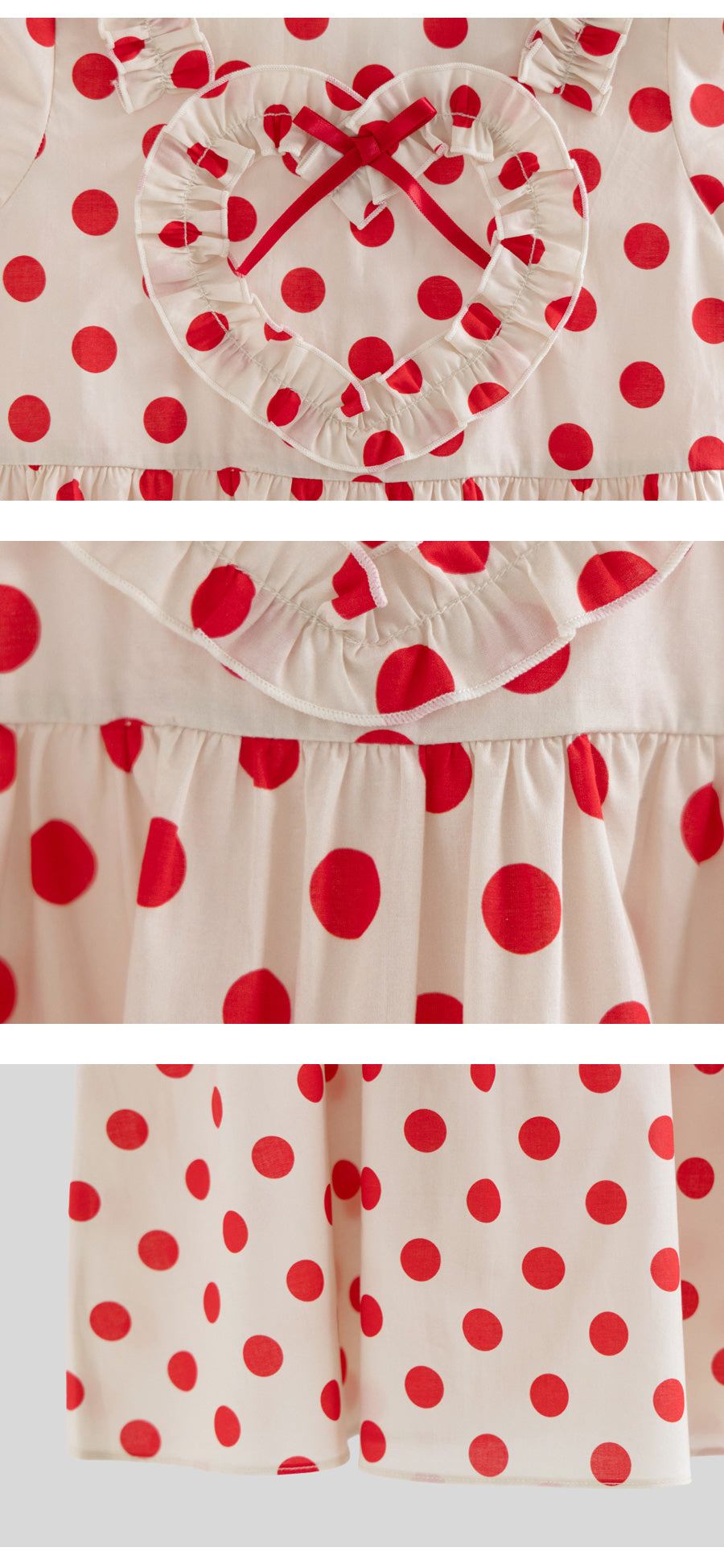 I LOVE J tora polka dot ribbon dress