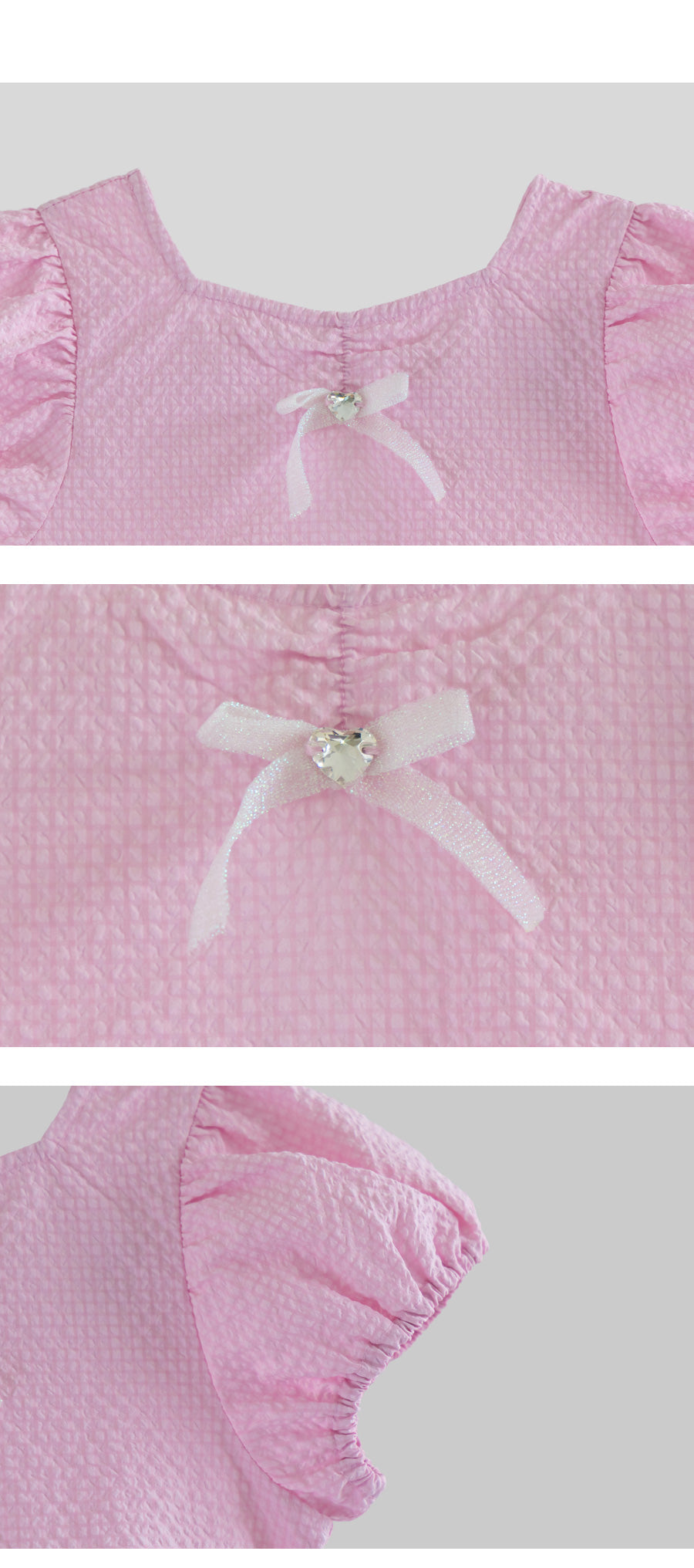 I LOVE J sharad back ribbon seersucker dress