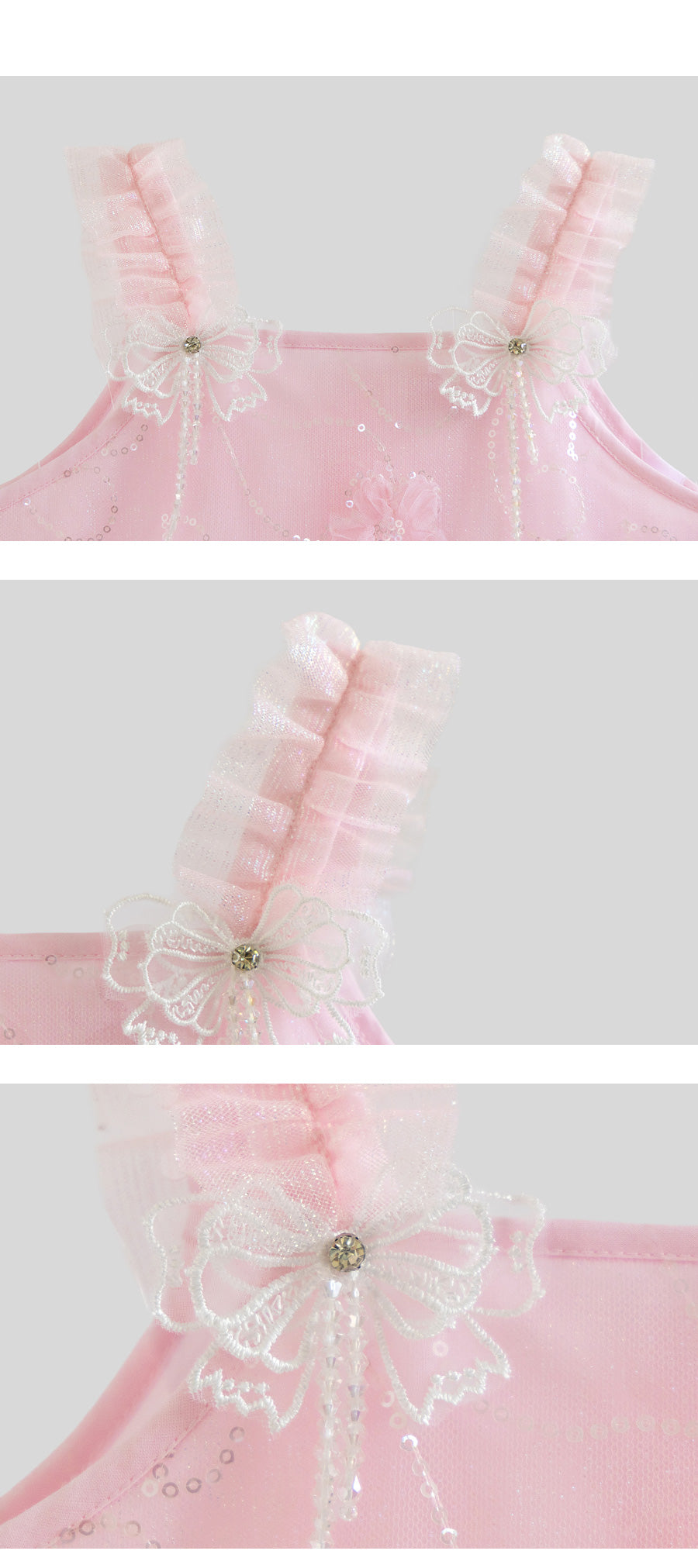 I LOVE J sati frill tulle dress