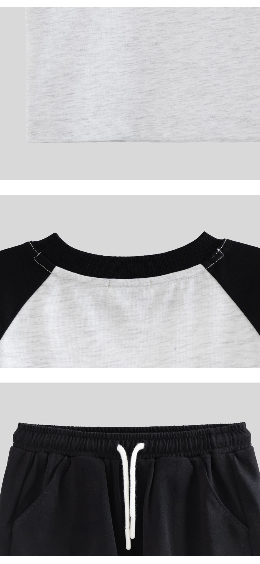 I LOVE J stay dog color-block 2pc set