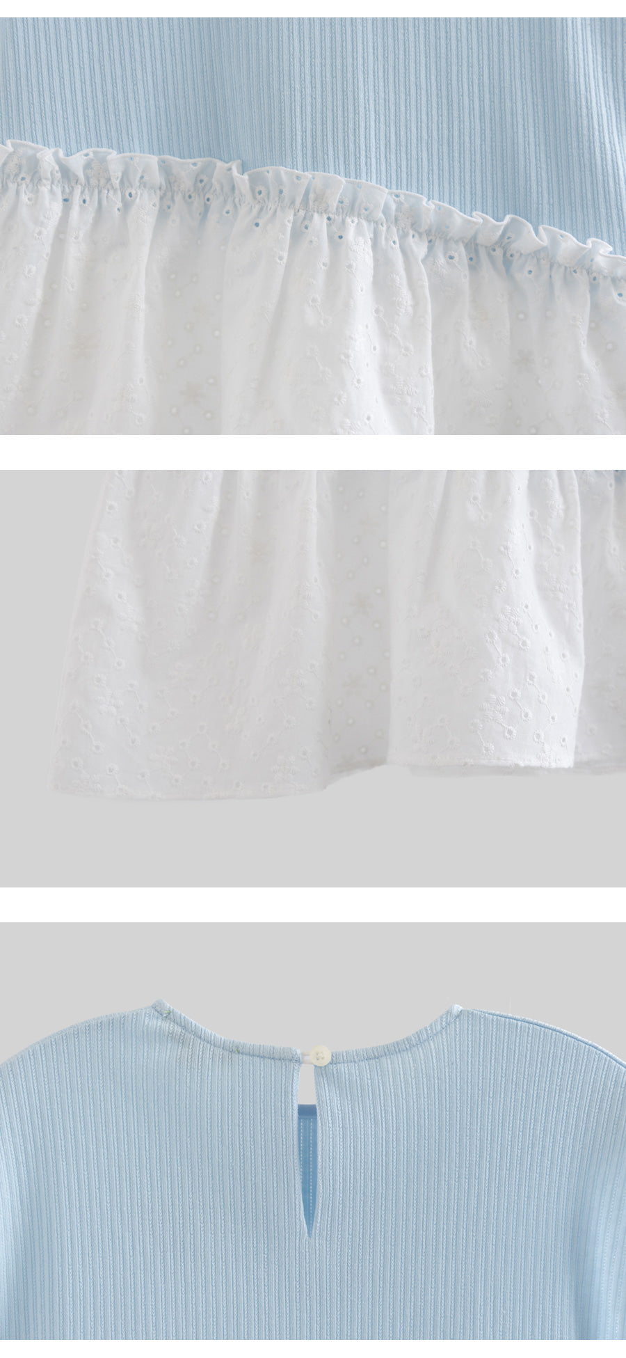 I LOVE J clam ribbed 2pc set