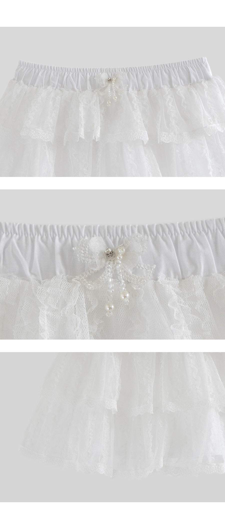 I LOVE J meka tiered frill skirt