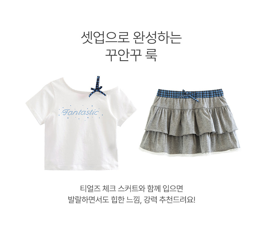 I LOVE J tears unbalance crop top
