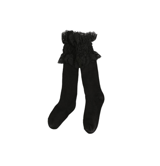 BEBEBEBE BE JUNIOR Pre Fall Junior lace knee socks (BLACK)