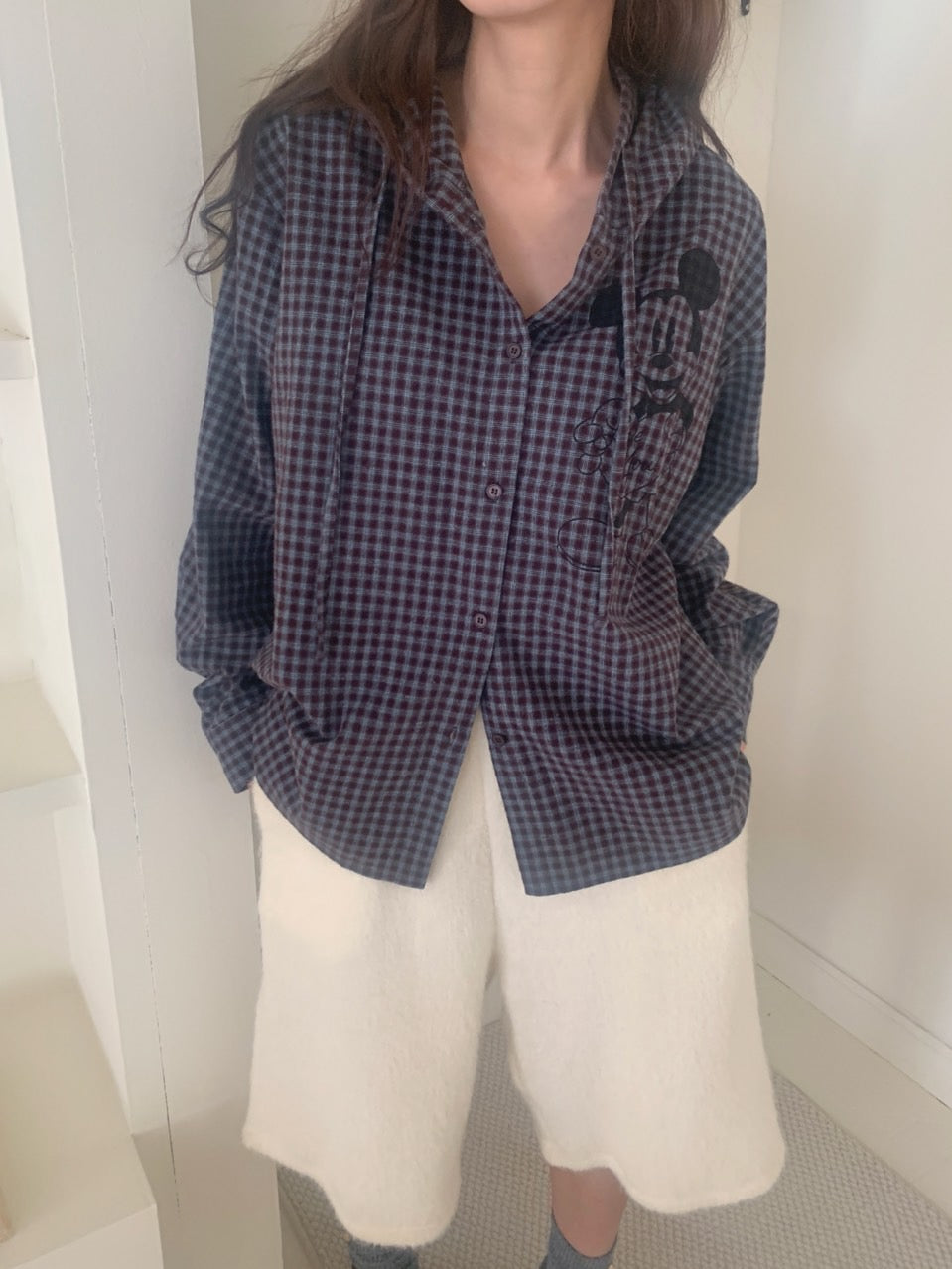 MOMS WEAR  Mickey hooded shirt