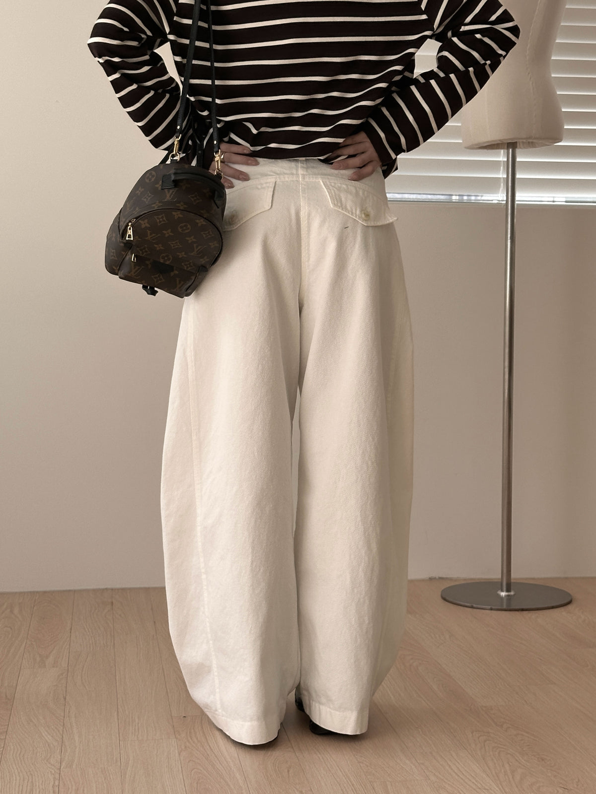 MOMS WEAR Tapered wide pants