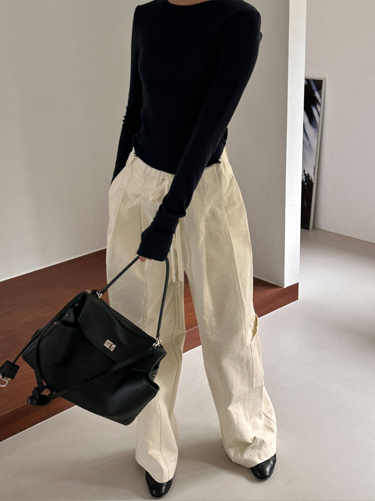 MOMS WEAR Oaks two tuck string pants
