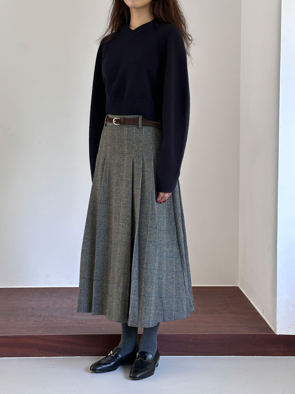 MOMS WEAR Herringbone skirt