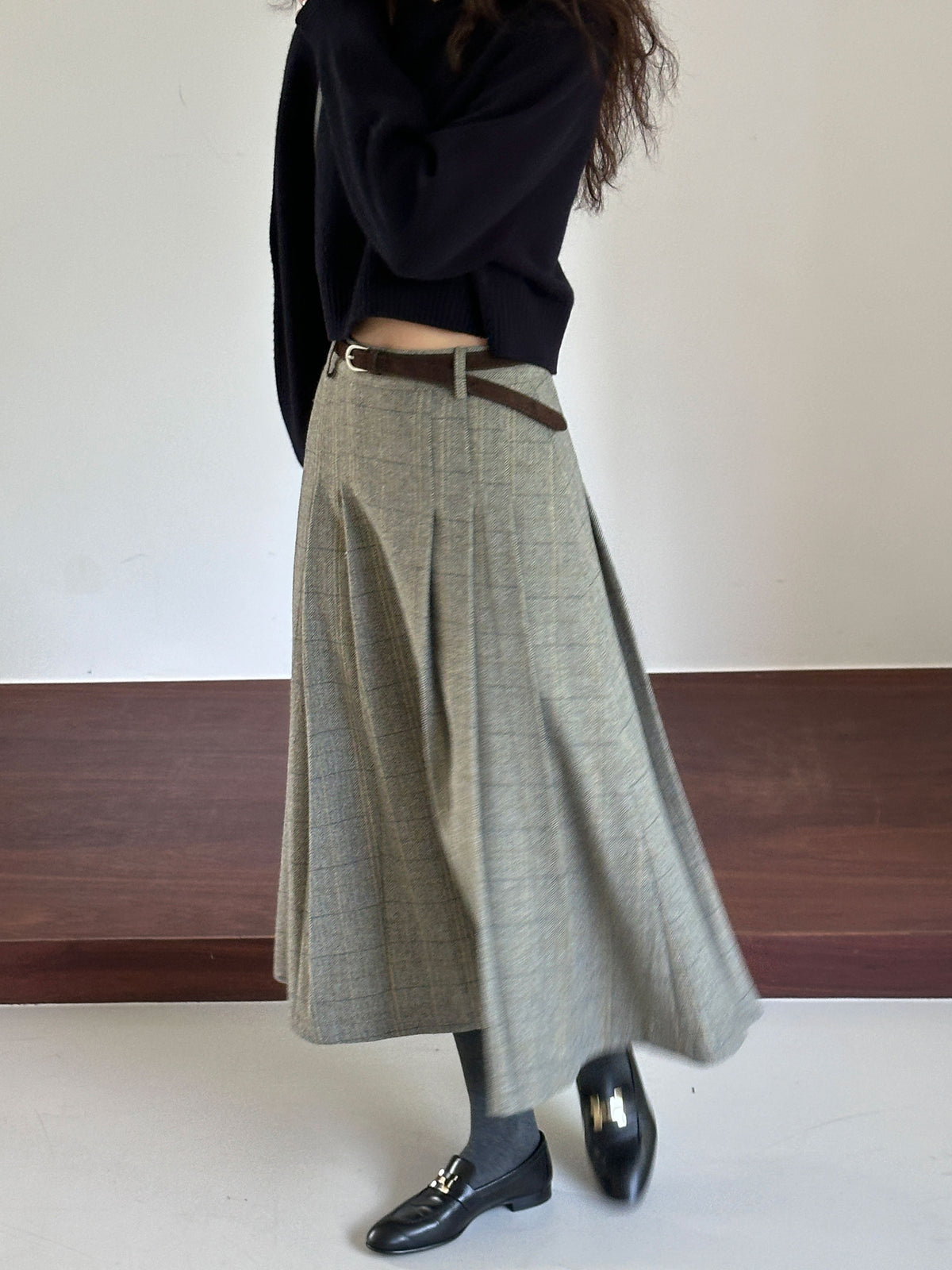 MOMS WEAR Herringbone skirt