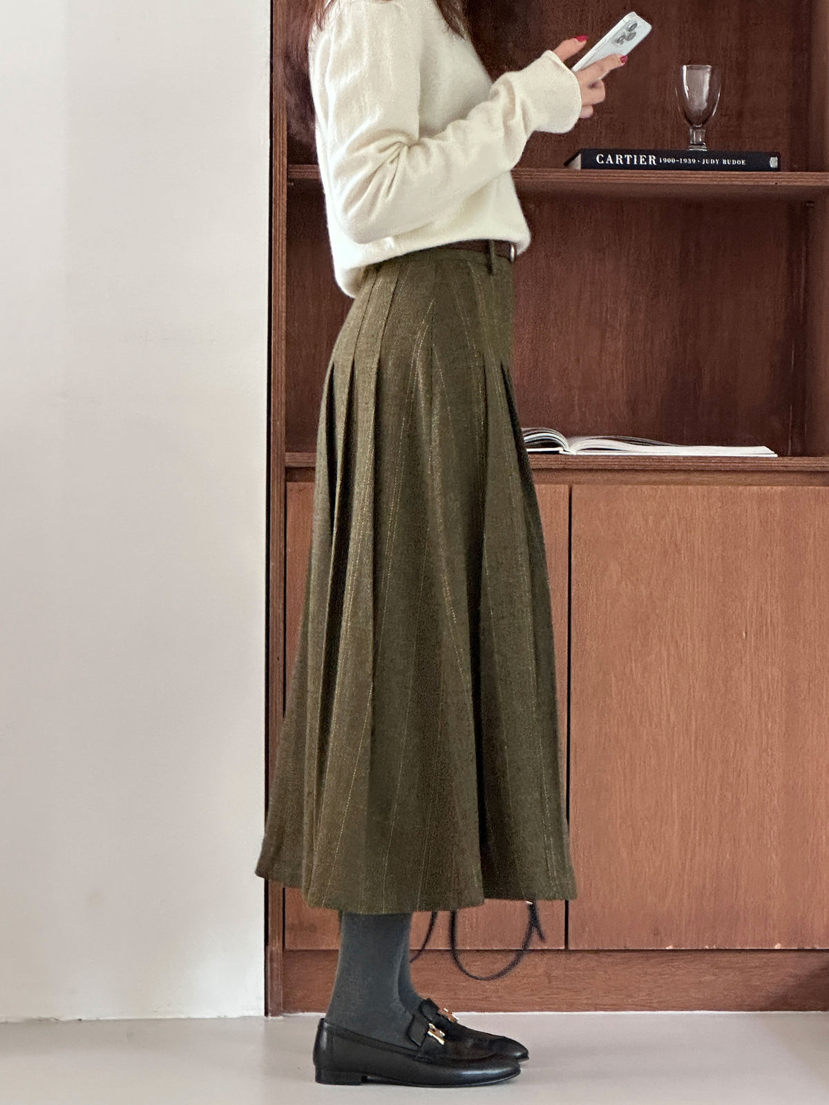 MOMS WEAR Herringbone skirt
