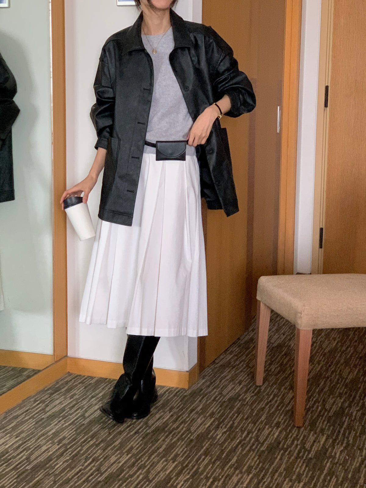 MOMS WEAR BEST SELLER Long leather jacket