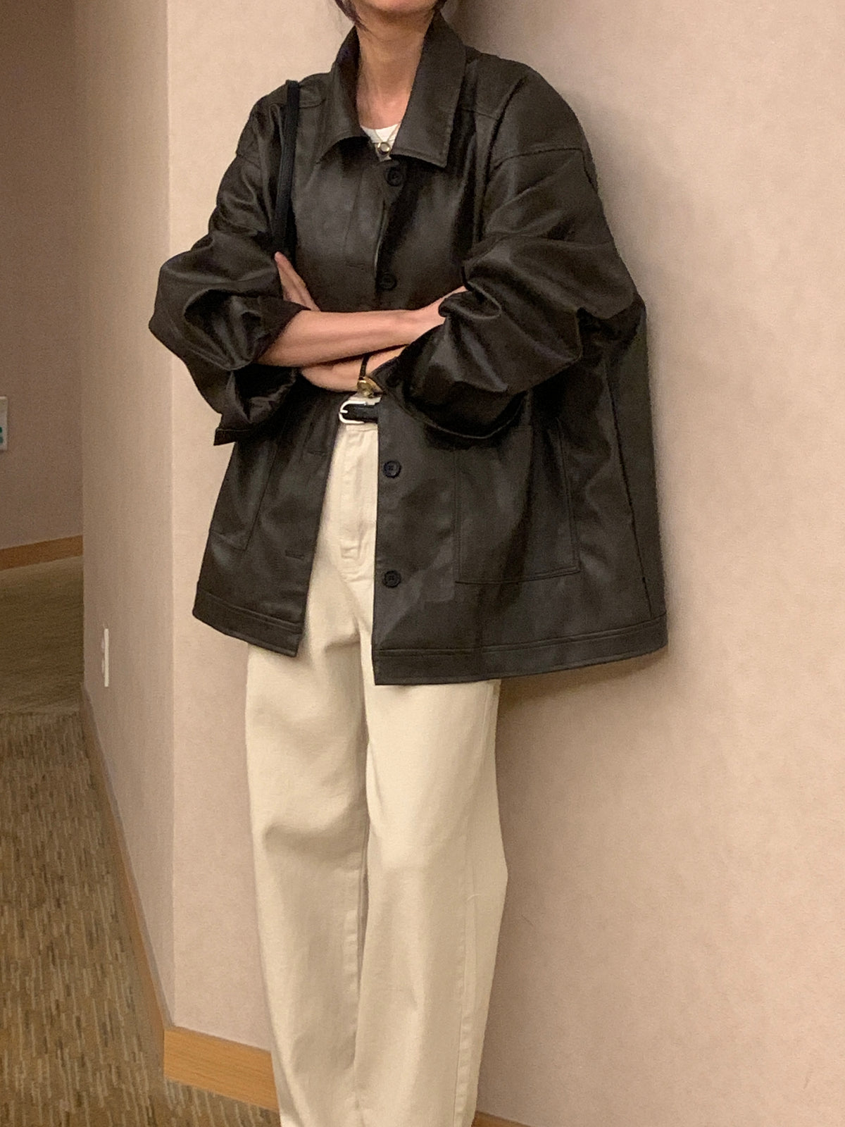 MOMS WEAR BEST SELLER Long leather jacket