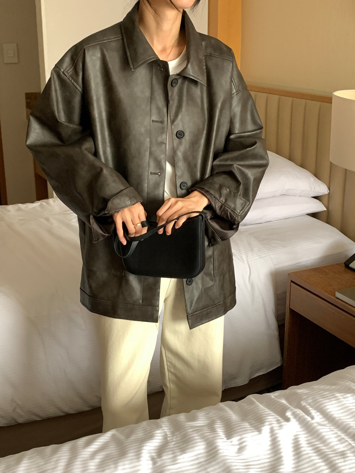MOMS WEAR BEST SELLER Long leather jacket
